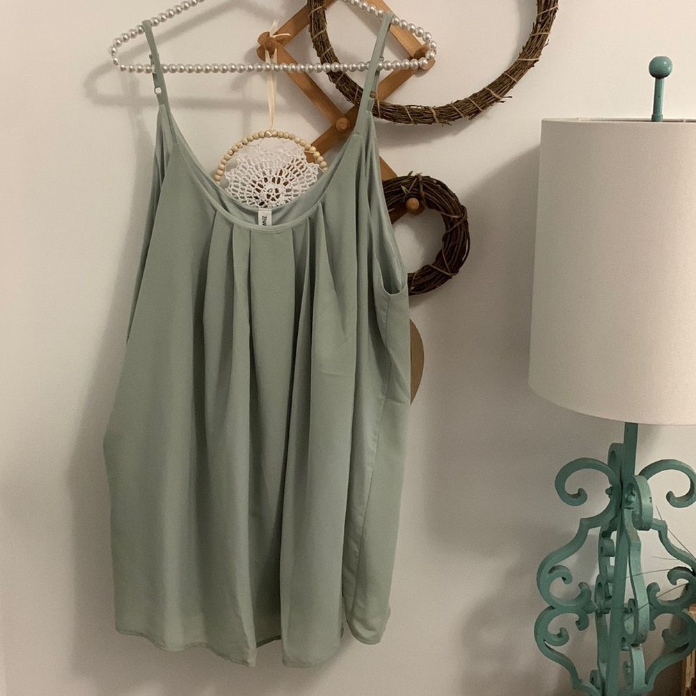 Zenana Outfitters Green Tank Top with Soft Fabric